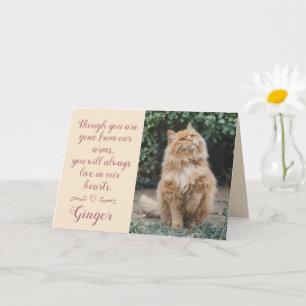 Cat Loss Sympathy Card Personalised Photo Pet Name