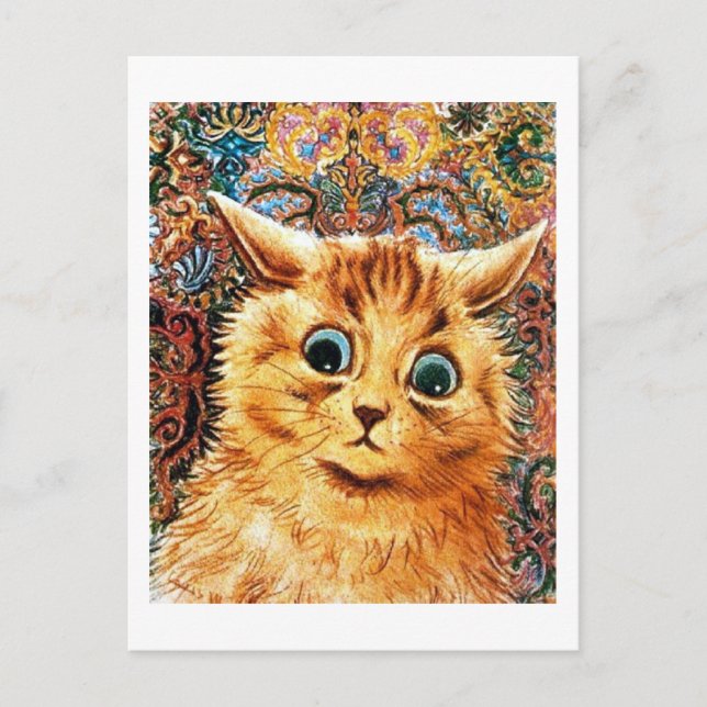 Cat, Louis Wain Postcard (Front)