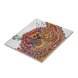 Cat, Louis Wain Tile