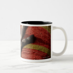 Cat Lounging Two-Tone Coffee Mug