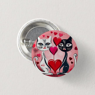 Cat Love 3 Cm Round Badge