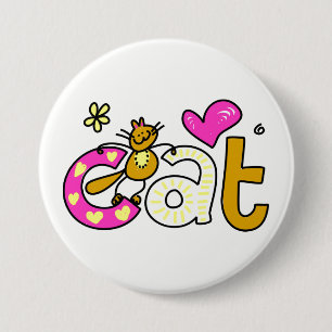 CAT Love 7.5 Cm Round Badge