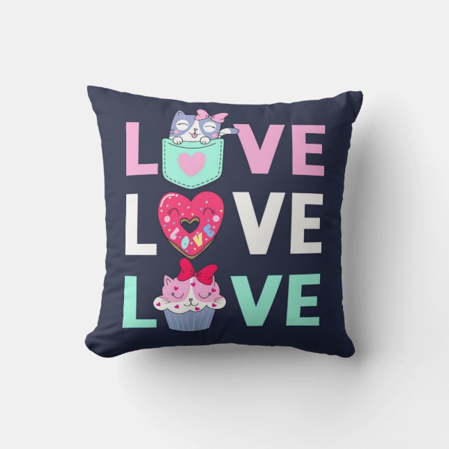 Cat Love Cushion (Front)