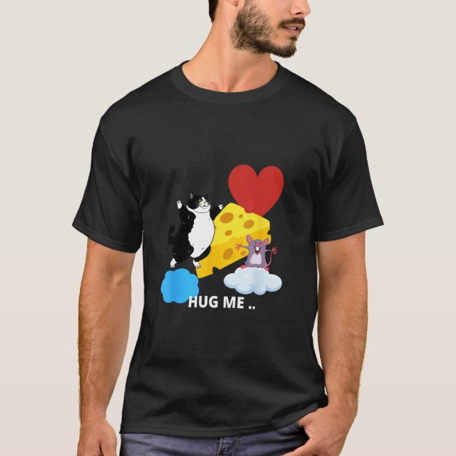 cat, love,funny,mouse,chess T-Shirt (Front)