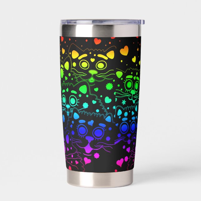 Cat love insulated tumbler (Left)
