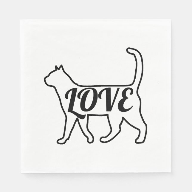 Cat Love     Napkin (Front)