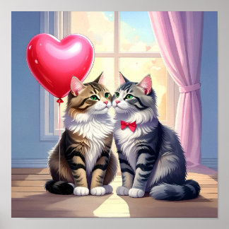 Cat Love Poster