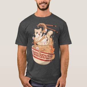 Cat love ramen noodles T-Shirt