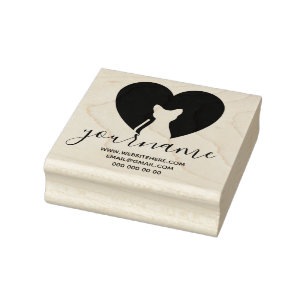 Cat love rubber stamp