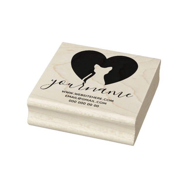 Cat love rubber stamp (Stamp)