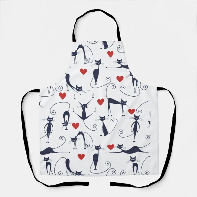 Cat love world apron (Front)