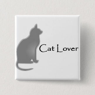 Cat Lover 15 Cm Square Badge