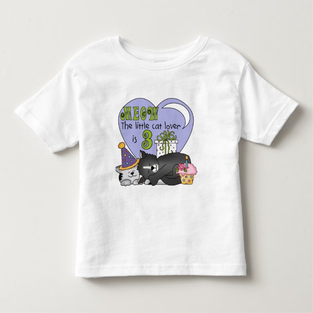 Cat Lover 3rd Birthday T shirts and Gifts (Front)