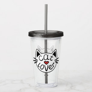 Cat Lover Acrylic Tumbler
