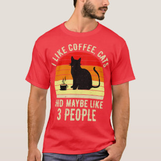 Cat Lover And Coffee funny Cats Gift T-Shirt