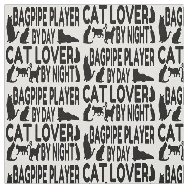 Cat Lover Bagpipe Player Fabric (Swatch)