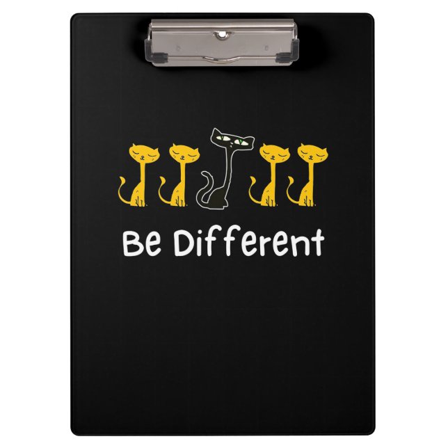 Cat Lover Be Different Clipboard (Front)