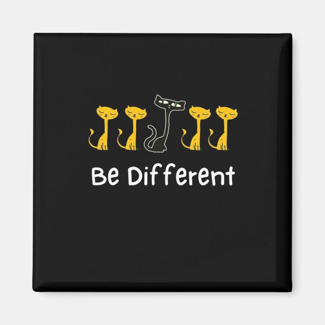 Cat Lover Be Different Magnet (Front)