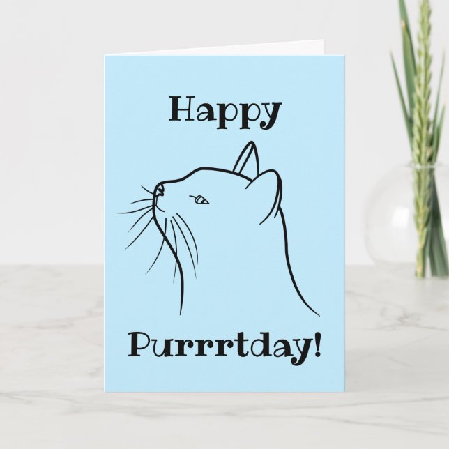 Cat lover Birthday Card (Front)