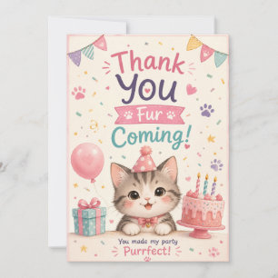 Cat Lover Birthday Thank You Cards