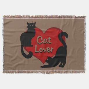 Cat Lover Blanket Le Chat Black Cat Throw Blanket