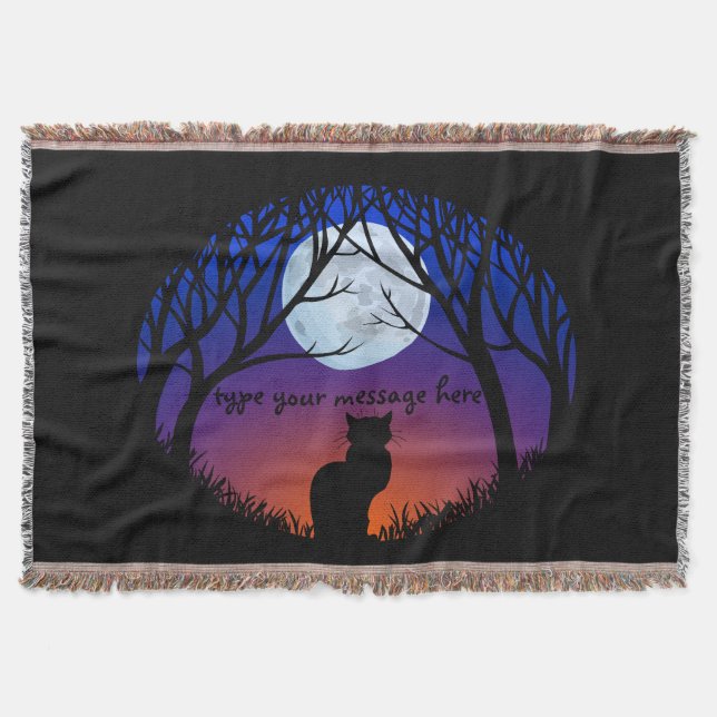 Cat Lover Blanket Personalised Cat Throw Blanket (Front)