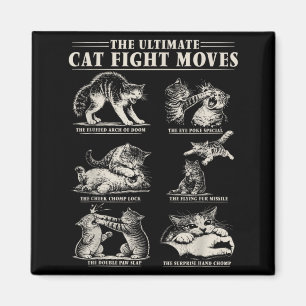 Cat Lover Cat Fight Moves Feline Humour Magnet