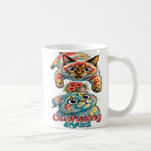 Cat Lover Cat Funny Siamese & Chartreux Charm 👀 Coffee Mug