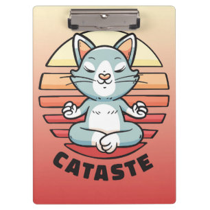 Cat Lover Cataste Yoga Cat Clipboard