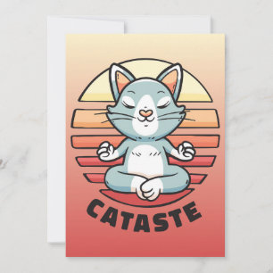 Cat Lover Cataste Yoga Cat Save The Date