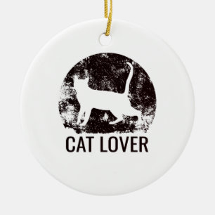 Cat Lover Ceramic Ornament
