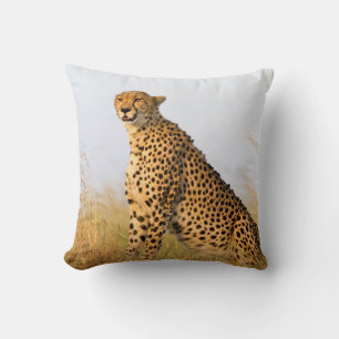 Cat lover cheetah photo cushion