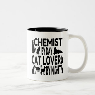 Cat Lover Chemist Two-Tone Coffee Mug