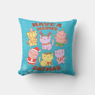 Cat Lover Christmas - Have a meowy catmas Cushion