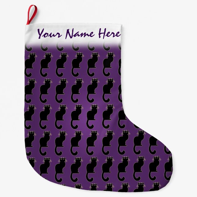 Cat Lover Christmas Stocking Customised Stocking (Front)