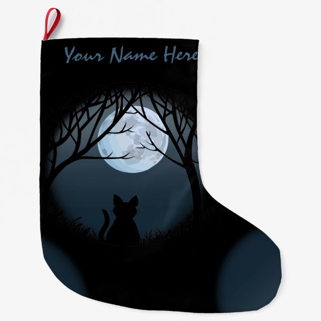 Cat Lover Christmas Stocking Customised Stocking (Front)