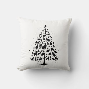 Cat Lover Christmas Tree 1 Cushion