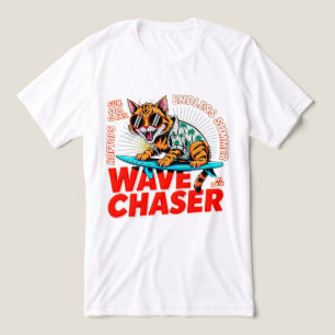 Cat Lover Cool Retro Surfer Kitten Beach Gift Tri-Blend Shirt
