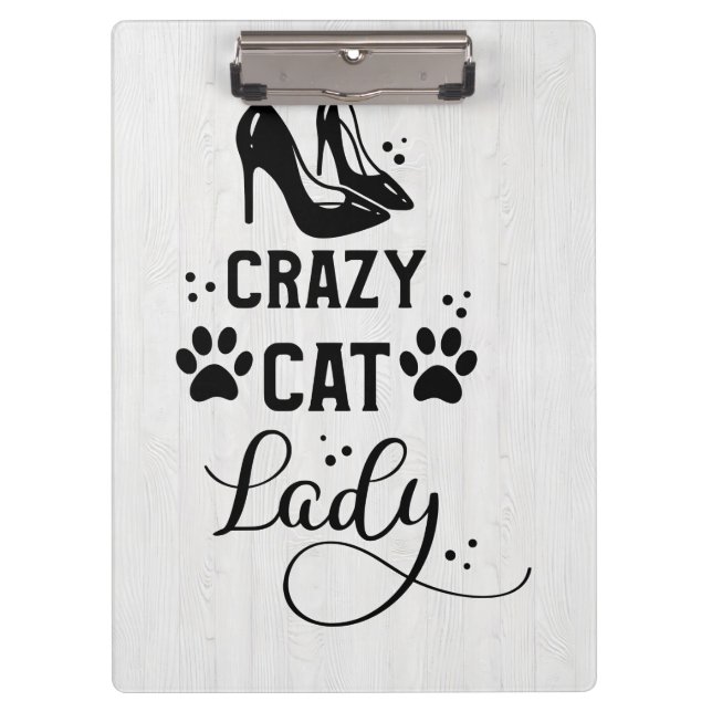 Cat Lover Crazy Cat Lady Clipboard (Front)