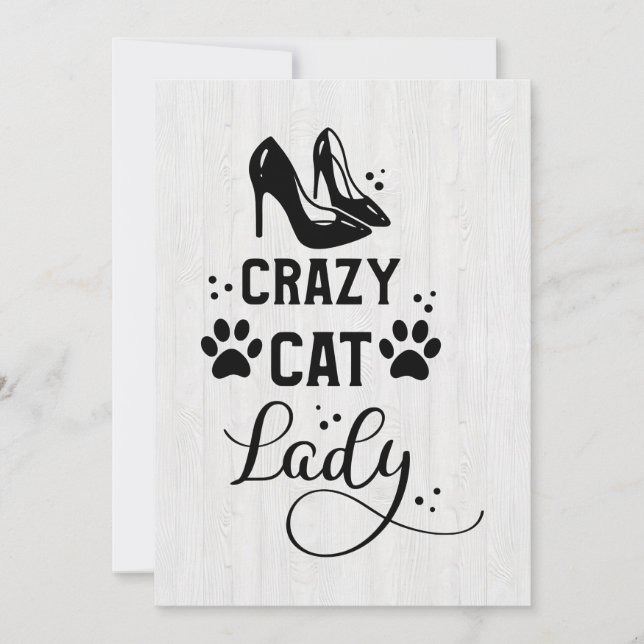 Cat Lover Crazy Cat Lady Save The Date (Front)