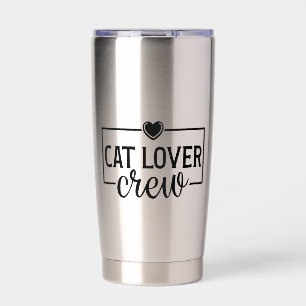 Cat Lover Crew Funny Cat Insulated Tumbler