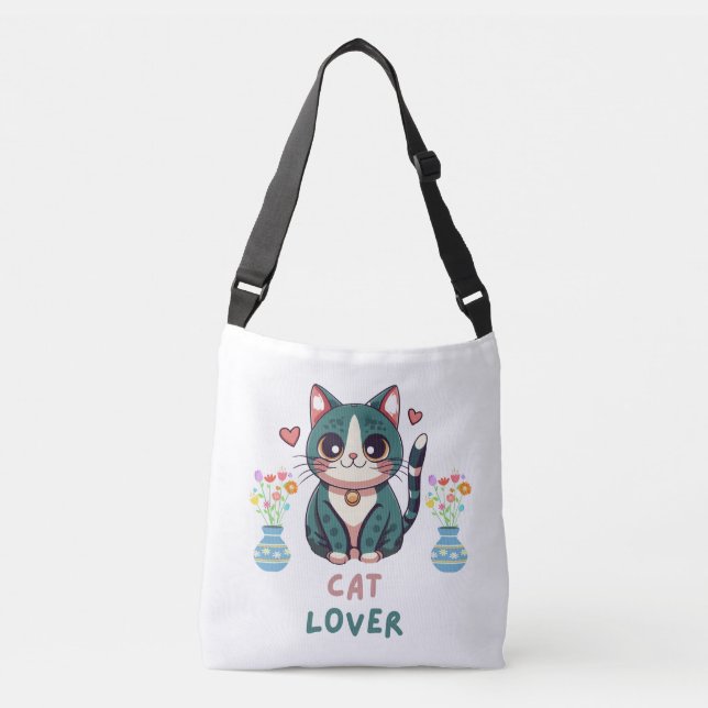 Cat Lover Crossbody Bag (Front)