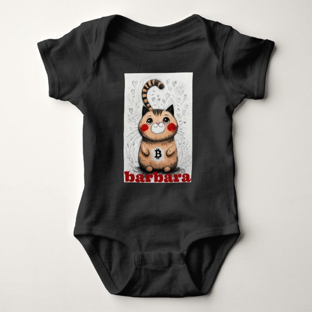 cat lover crypto gift for baby baby bodysuit (Front)