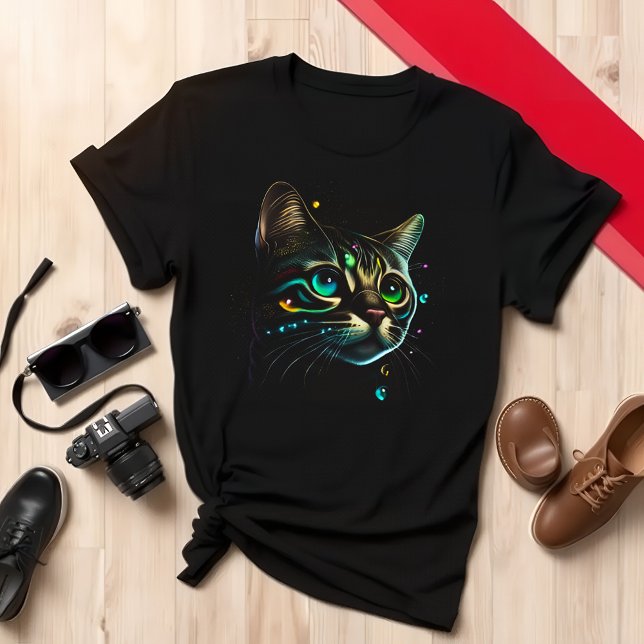 Cat Lover Cute Colourful Cat Design  T-Shirt (Creator Uploaded)