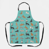 Cat Lover Cute Pattern Apron (Front)