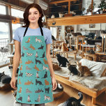 Cat Lover Cute Pattern Apron<br><div class="desc">This design may be personalised by choosing the customise option to add text or make other changes. If this product has the option to transfer the design to another item, please make sure to adjust the design to fit if needed. Contact me at colorflowcreations@gmail.com if you wish to have this...</div>