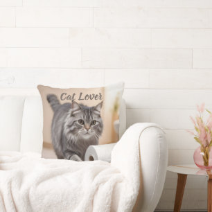 Cat Lover & Dog Lover Dual Side Cushion