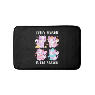 Cat Lover Every Season Is Cat Season Bath Mat