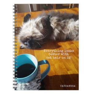 Cat Lover - Everything Looks Better with Cat Hair Notebook