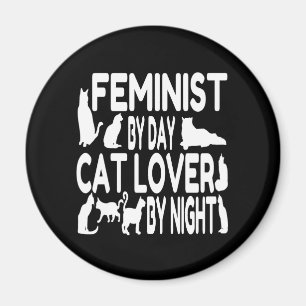 Cat Lover Feminist Magnet